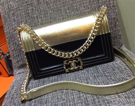 chanel two tone chain bag|The Ultimate Guide to the Chanel Boy Bag .